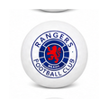 White ball with Rangers Football Club logo on a white background
